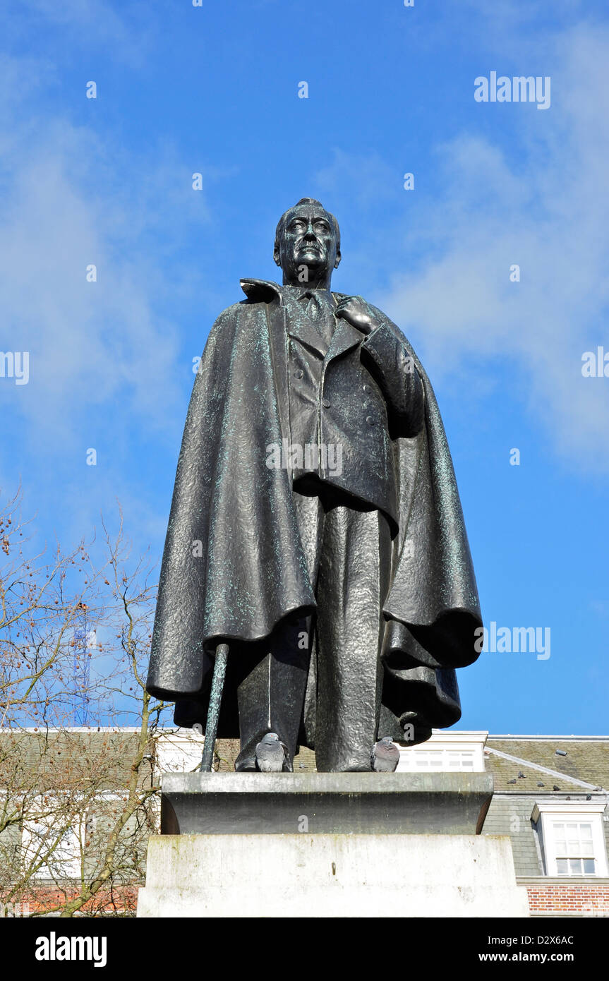 Statue von Franklin Delano Roosevelt 1882-1945, Grosvenor Square, London, England, Vereinigtes Königreich Stockfoto
