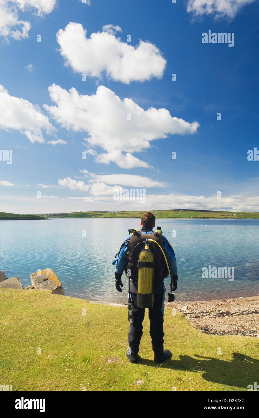 Tauchen in Scapa Flow, Orkney Inseln, Schottland. Stockfoto