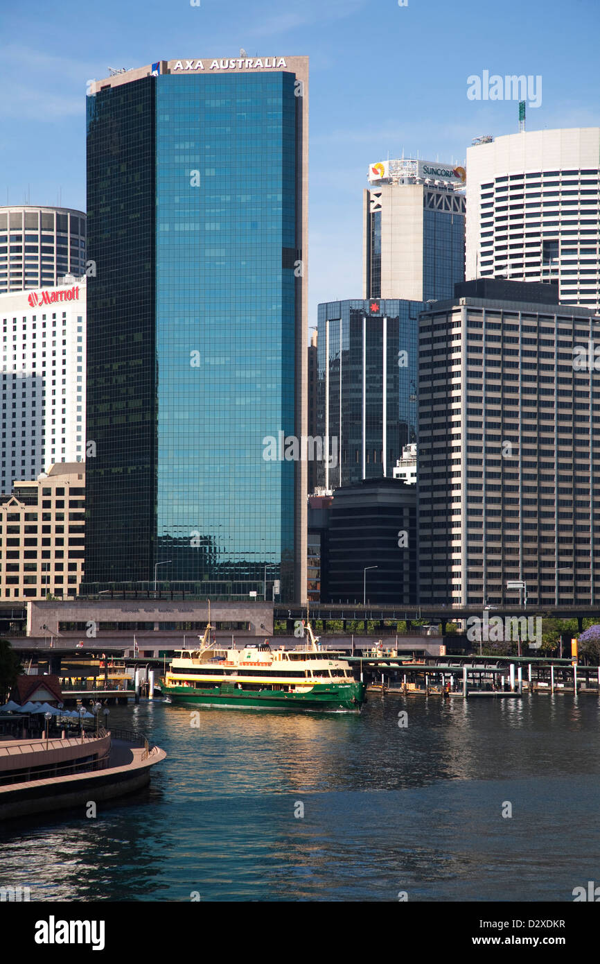 Manly Fähre Abfahrt vor dem Landmark Building am Circular Quay Sydney Australia Stockfoto