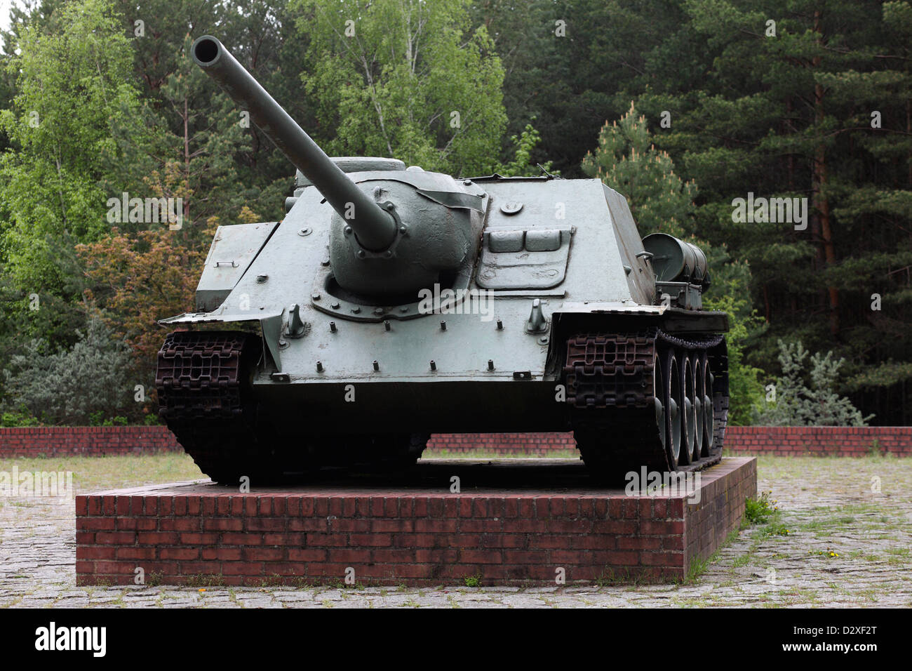 Ravensbrück, Deutschland, Panzer der sowjetischen Armee in Ravensbrück Stockfoto