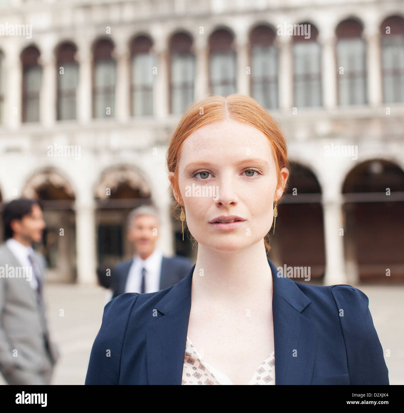 Porträt von zuversichtlich Geschäftsfrau hautnah Stockfoto