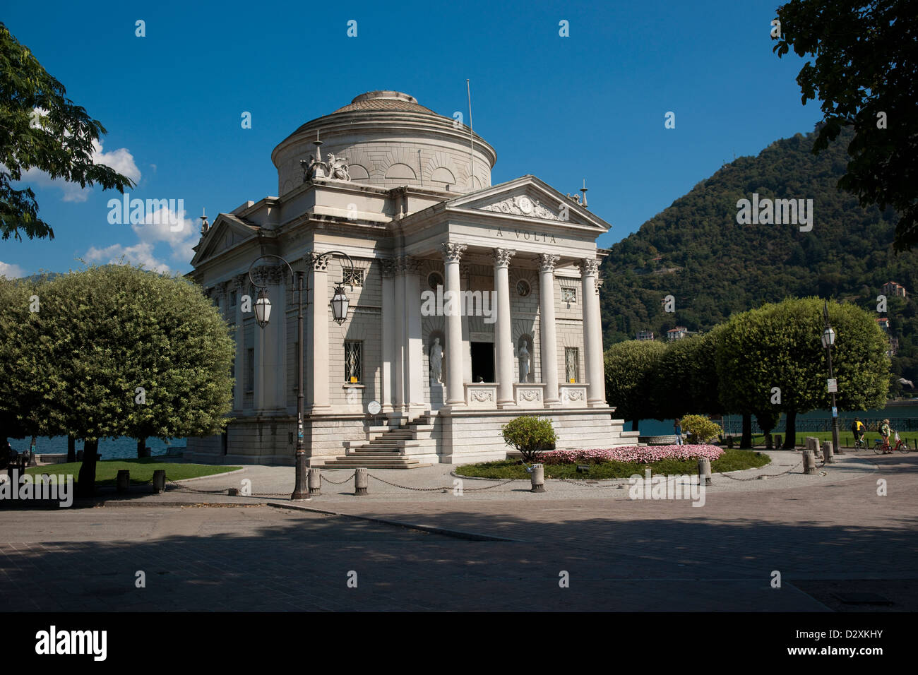 Alessandro VoltaTempelDenkmal, Como, Italien Stockfotografie Alamy