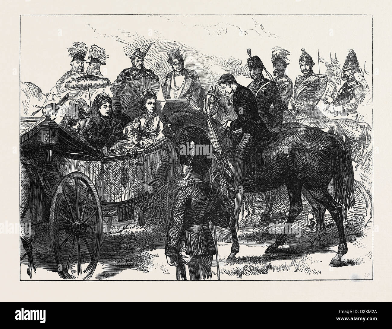 DIE FRANZÖSISCHEN PRINCE IMPERIAL AT KÖNIGIN VICTORIAS BEITRAG IN BUSHEY PARK 1871 Stockfoto