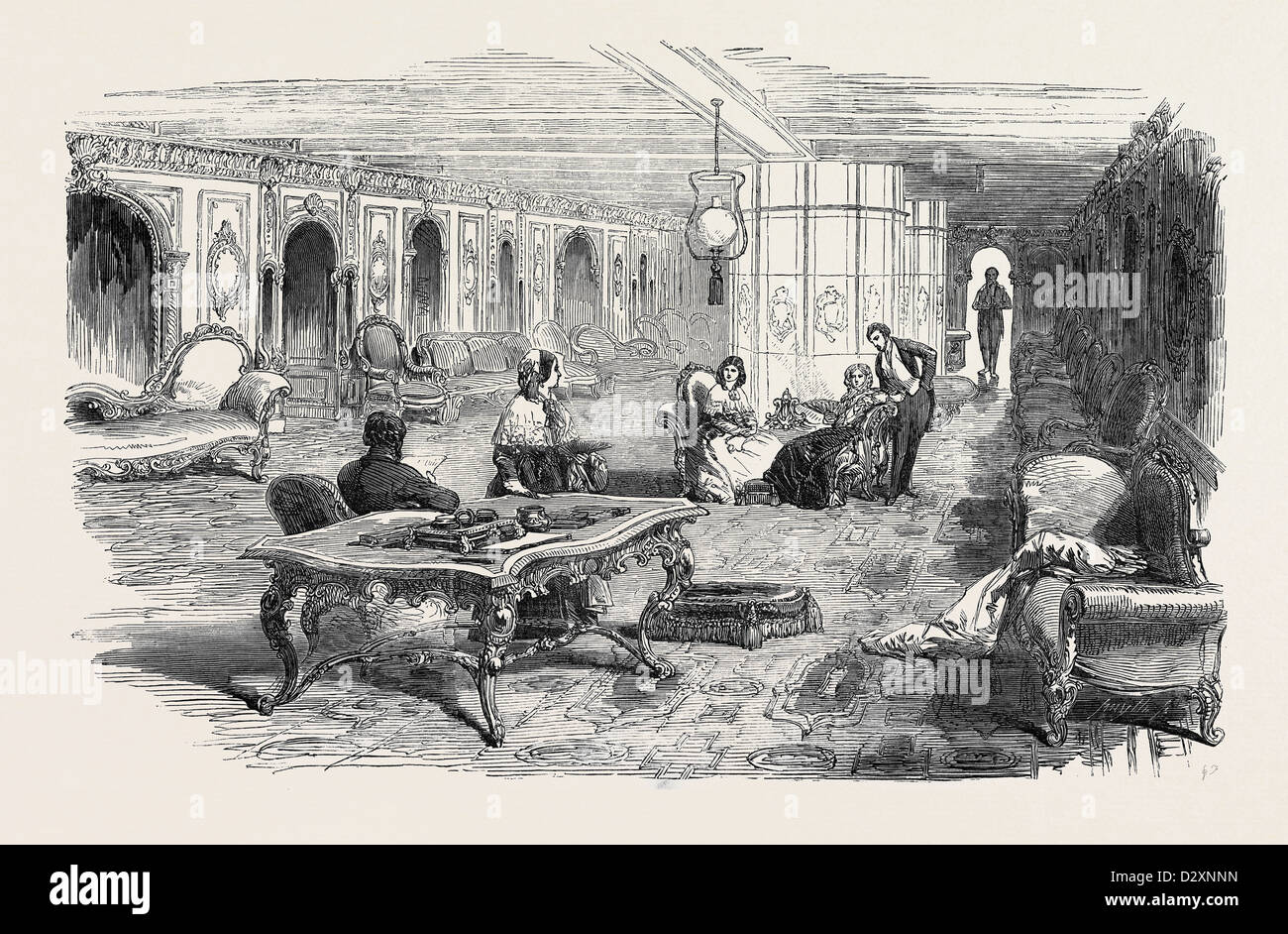 OCEAN STEAM NAVIGATION: GRAND SALON DES "ATLANTIK" Stockfoto