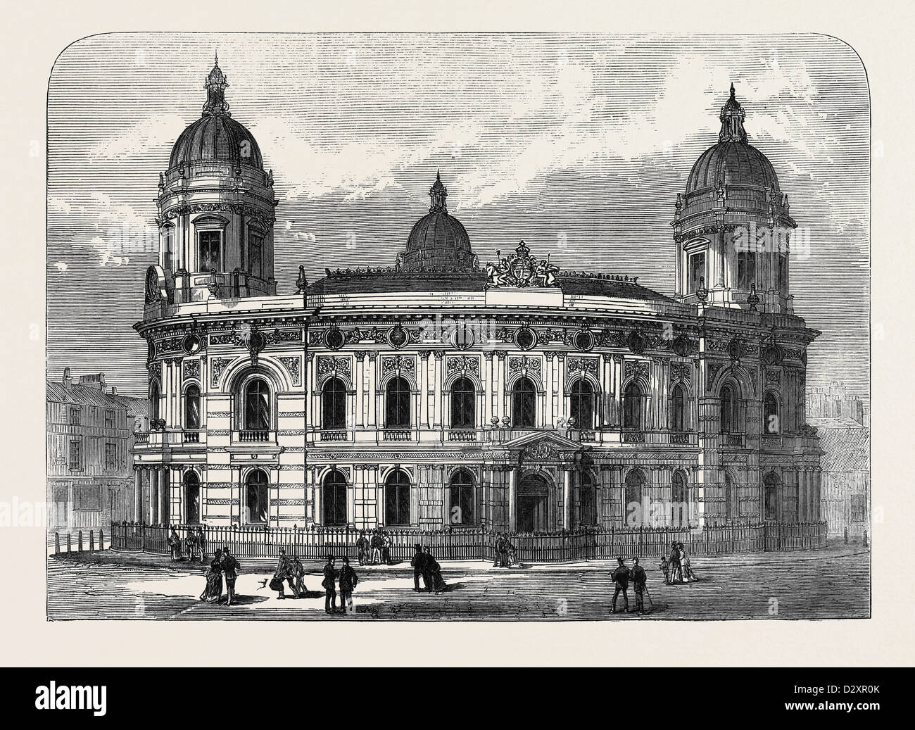 DER NEUE DOCK BÜROS RUMPF 1871 Stockfoto