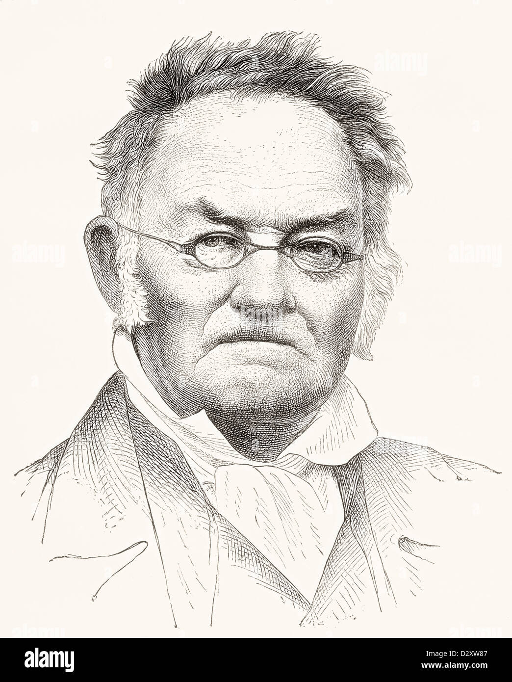 Carl Ritter, 1779 –1859. Deutscher Geograph. Stockfoto