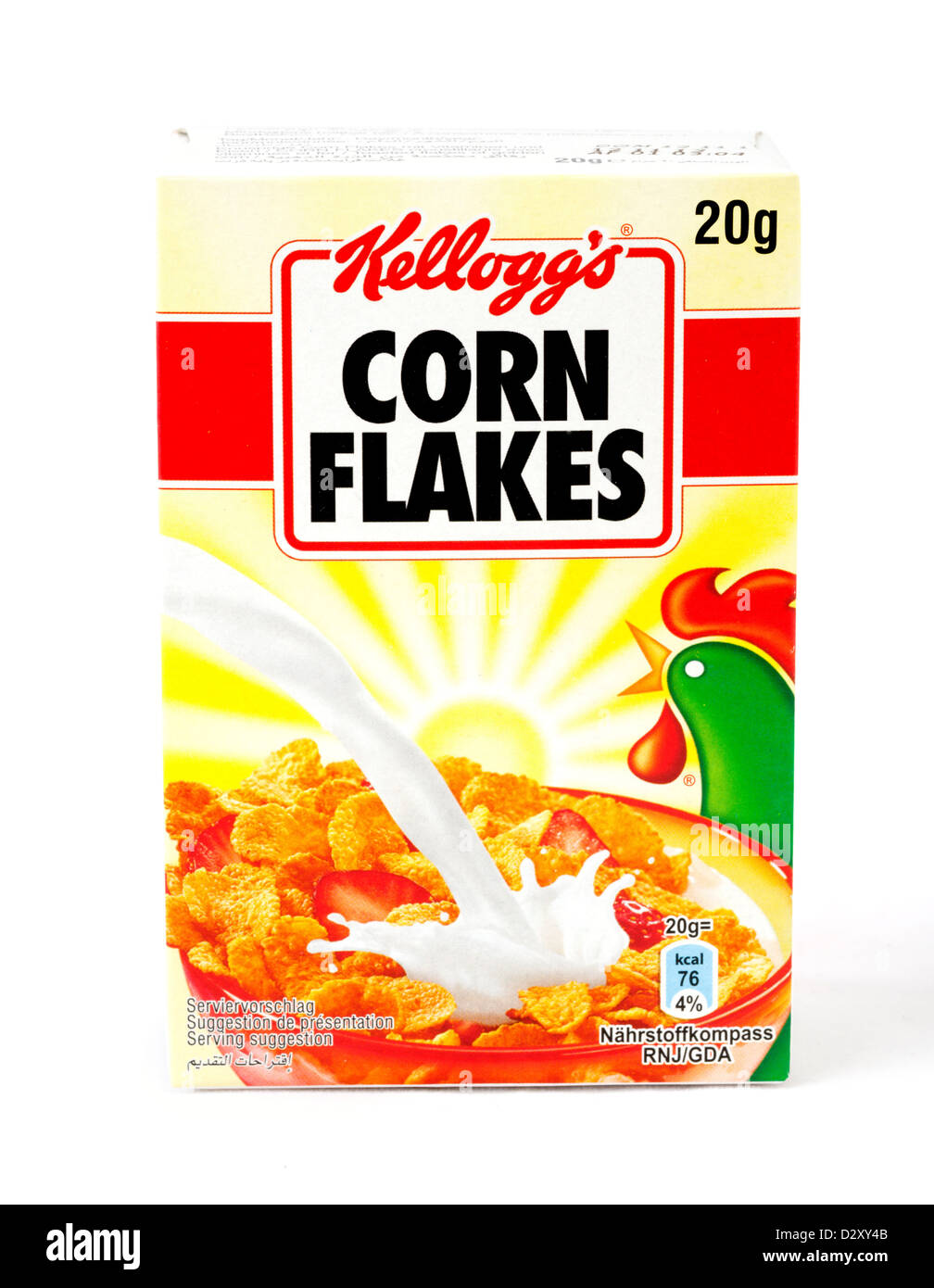 Kleine Packung von Kellogg's Cornflakes Frühstück Getreide Stockfoto