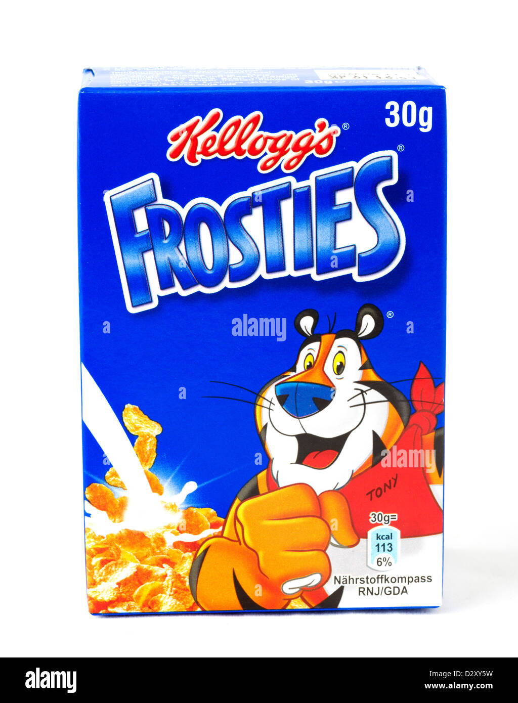 Kleine Packung von Kellogg's Frosties Frühstück Getreide Stockfoto