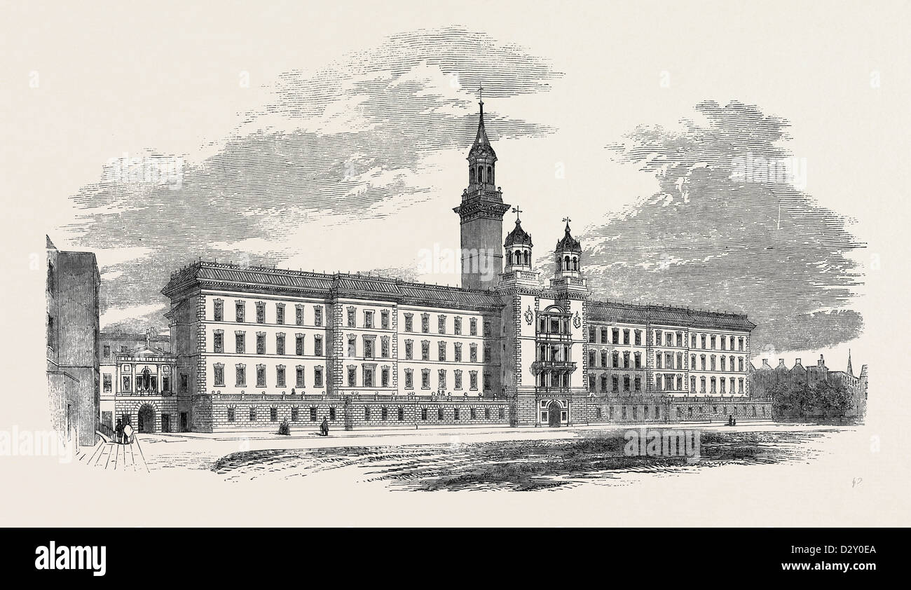 GUY'S HOSPITAL, SOUTHWARK, NEUBAUTEN, 1852 Stockfoto