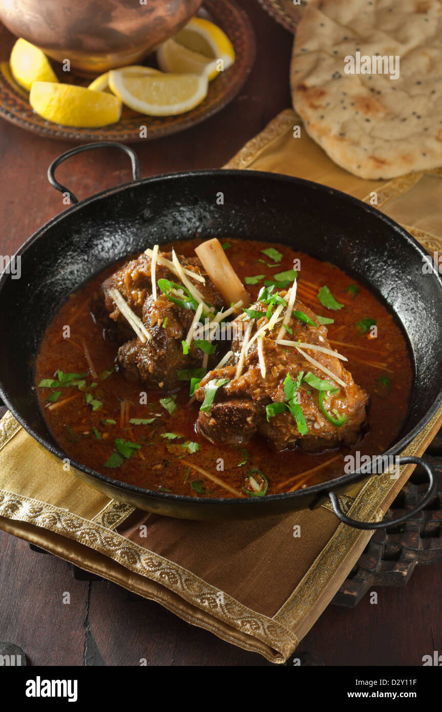 Lamb Nihari Pakistan Indien Bangladesch Essen Stockfoto