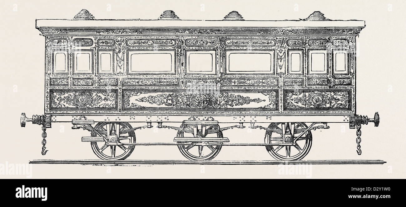 RAILWAY STAATSKAROSSE FÜR SEINE HOHEIT DEM VIZEKÖNIG VON ÄGYPTEN Stockfoto