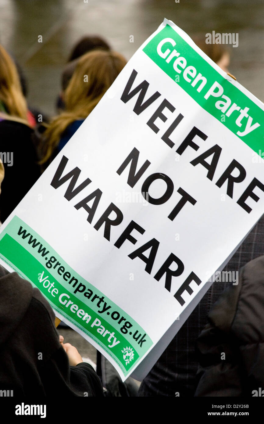 Eine Anti Krieg Protest statt im Zentrum von London. Stockfoto