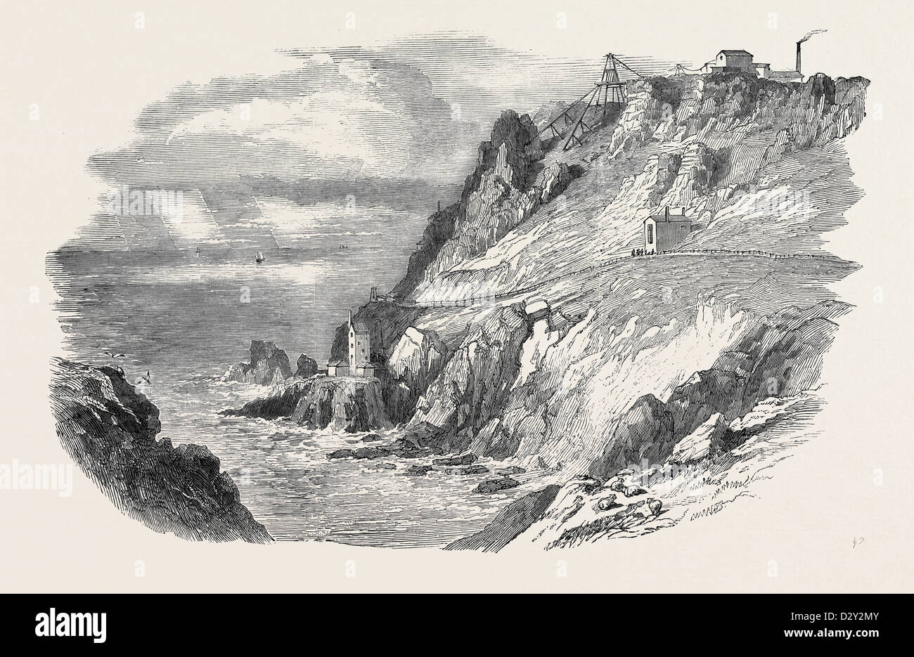 DIE BOTALLACK MINE CORNWALL, 1852 Stockfoto