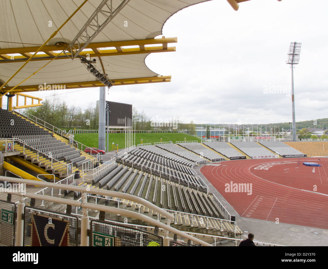 Don Valley Stadium Sheffield, South Yorkshire, England, Uk - leere Sitze in den stand Stockfoto