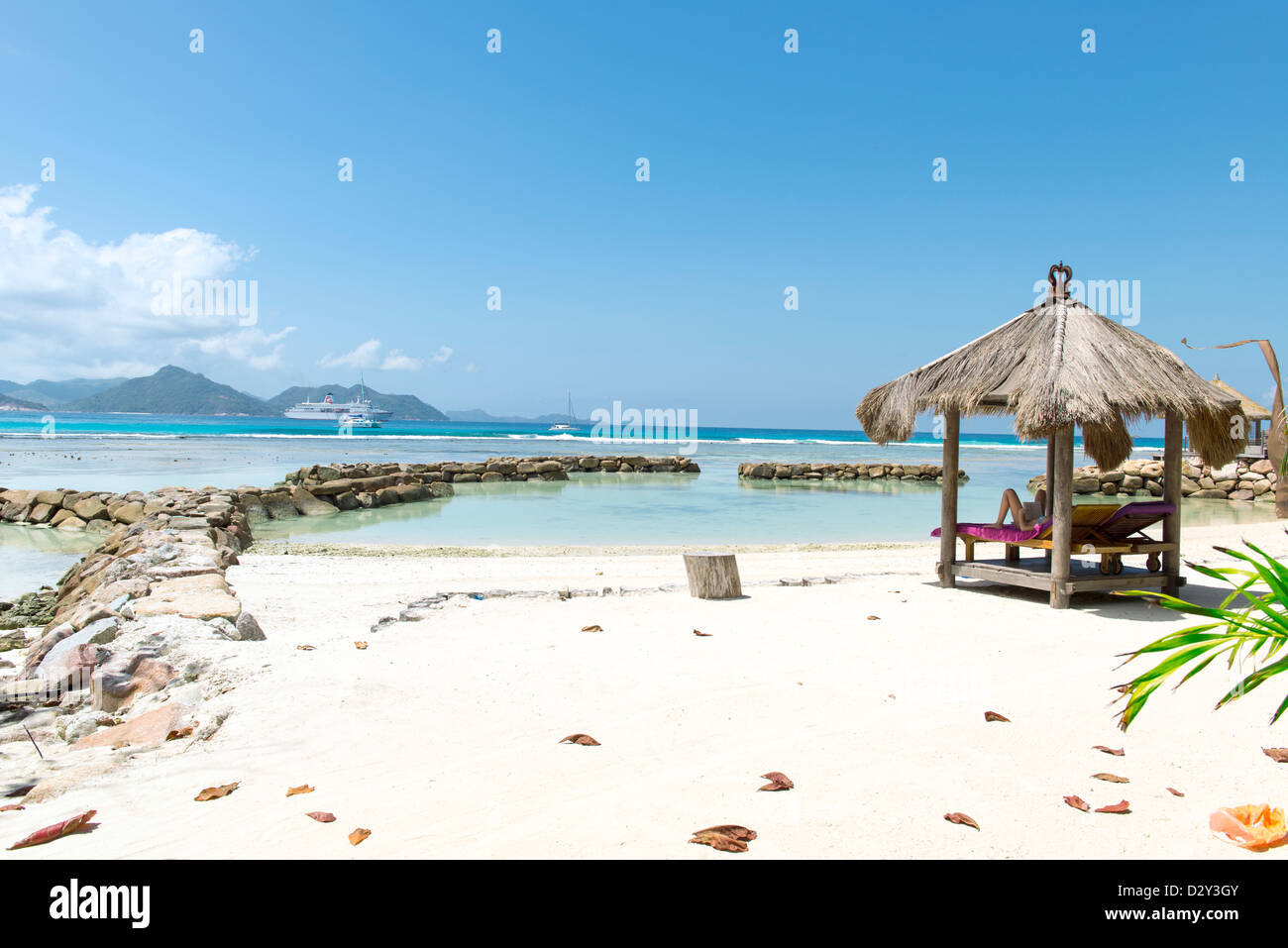 Seychellen-Insel Stockfoto