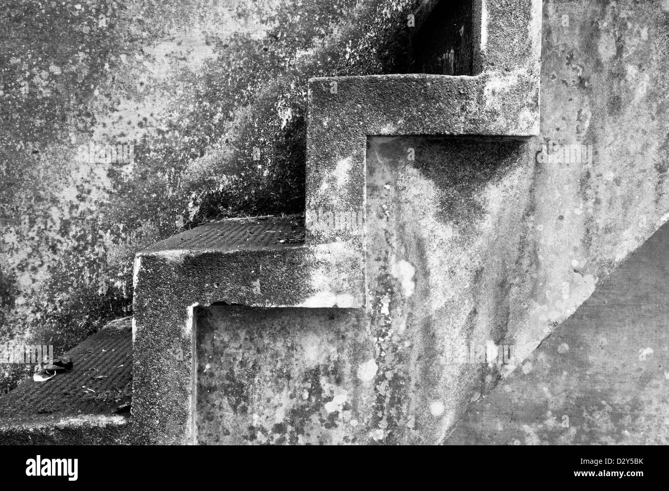 WA02678-00... WASHINGTON - Treppe am historischen Fort Camby jetzt Teil des Cape Enttäuschung State Park. Stockfoto
