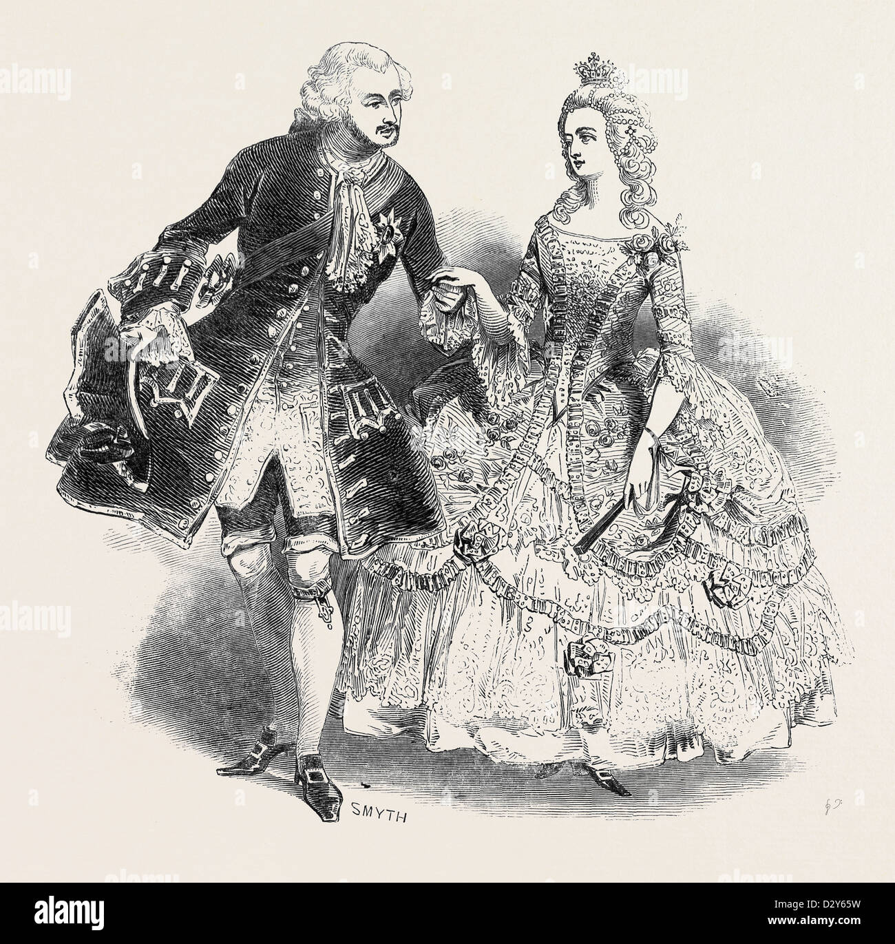 KOSTÜME VON IHRER MAJESTÄT UND SEINER KÖNIGLICHEN HOHEIT PRINZ ALBERT Stockfoto