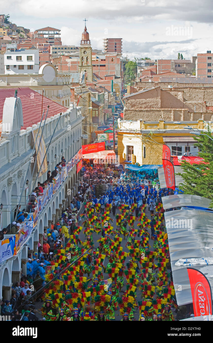 Tänzer in Kostüm, Karneval, Oruro, Bolivien, Südamerika Stockfoto