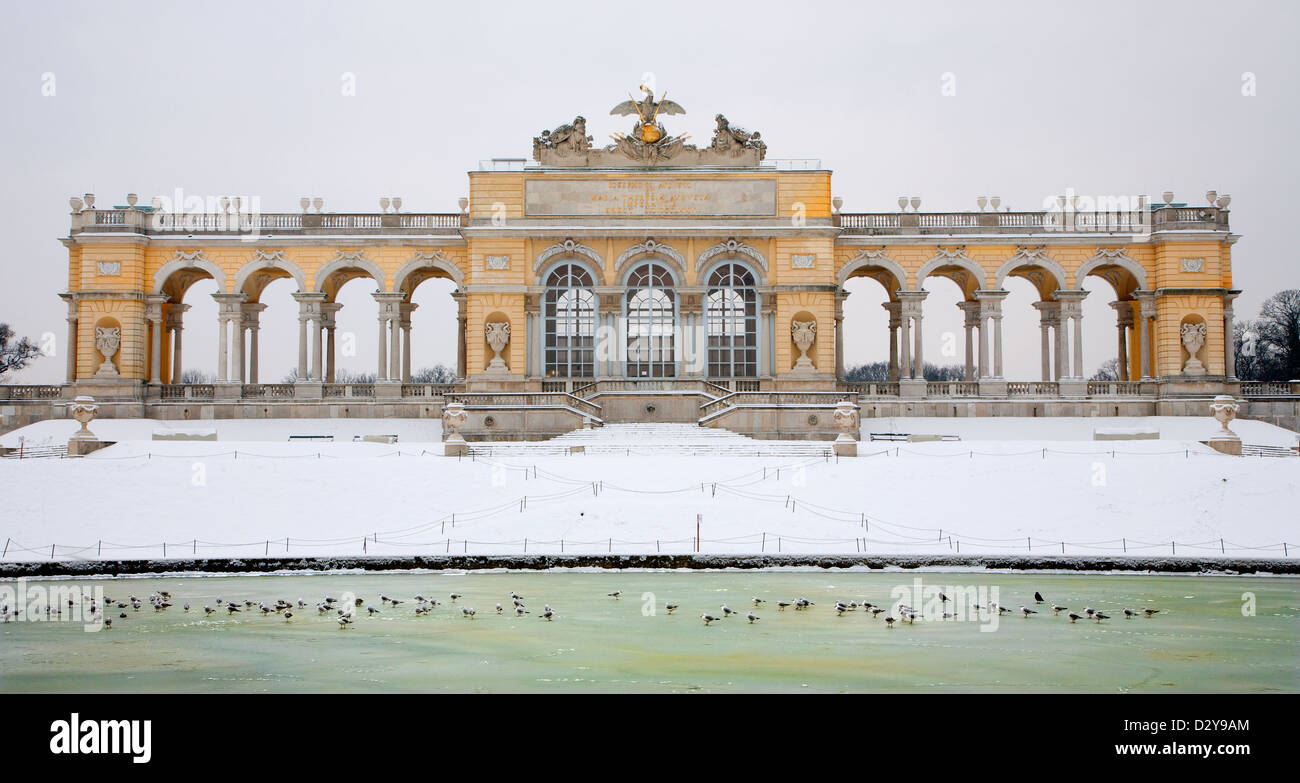 Wien - Gloriette aus Schönbrunn im winter Stockfoto