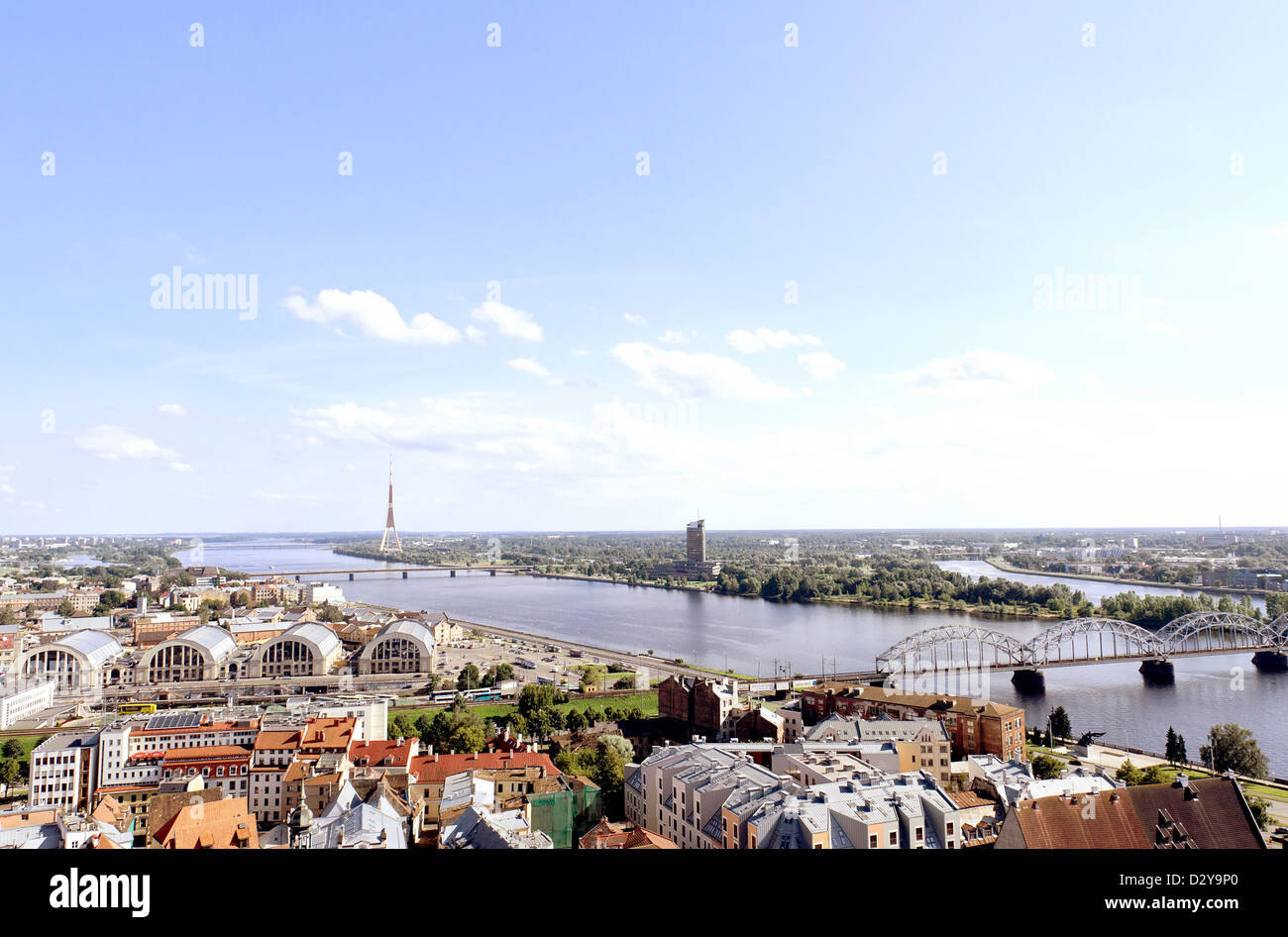 Blick auf die Altstadt (Riga, Lettland) Stockfoto