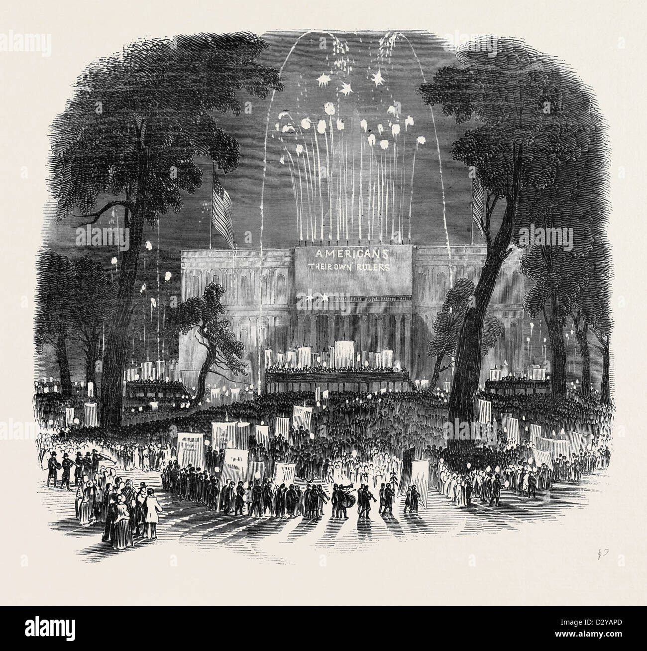 GROßE 'NATIVE' MEETING IN THE PARK IN NEW YORK. Stockfoto