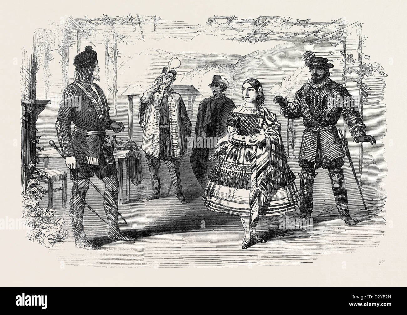 SZENE AUS BALFES NEUE OPER DER ROSE VON KASTILIEN AM LYCEUM THEATRE Stockfoto