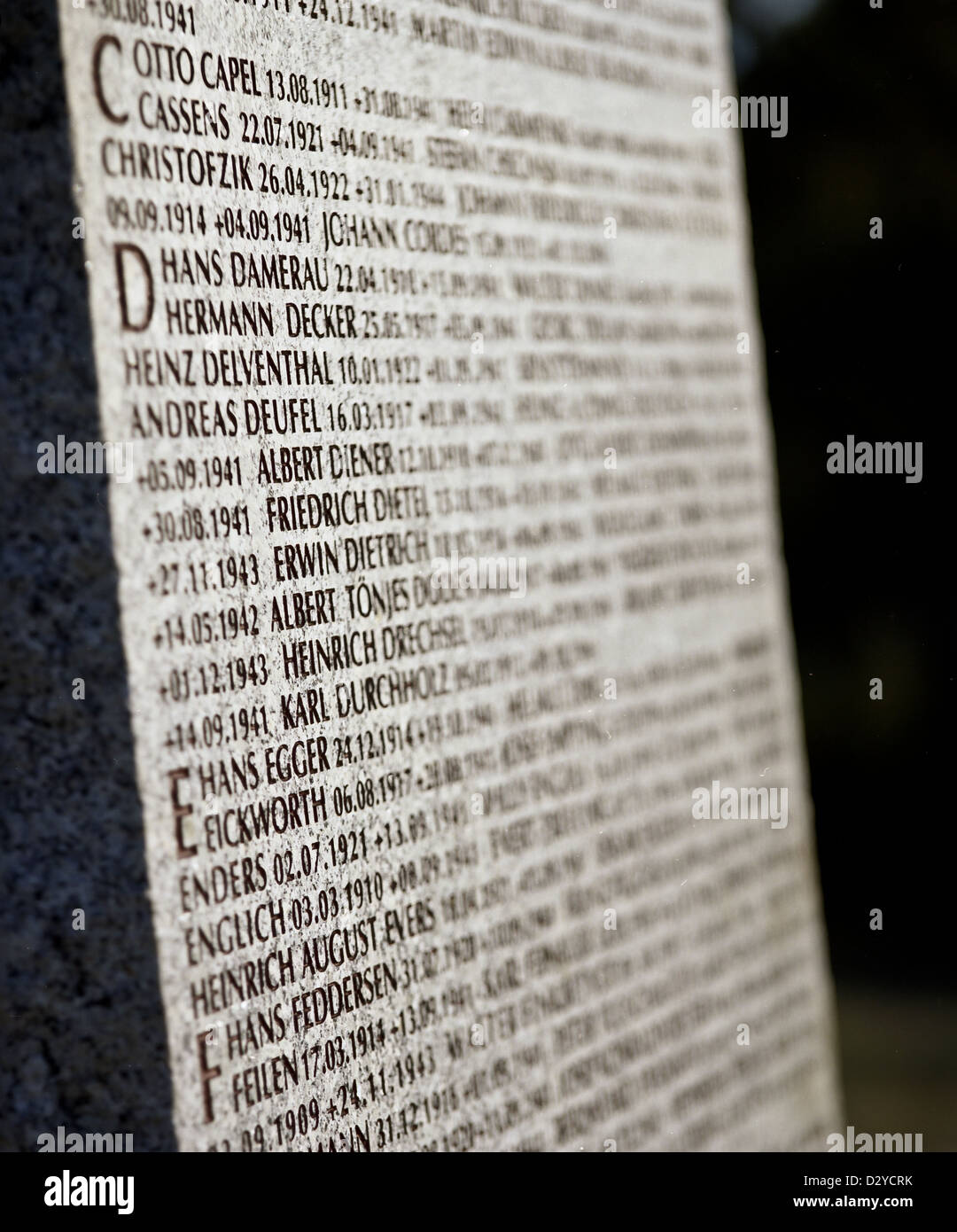 Gedenktafel Stockfoto