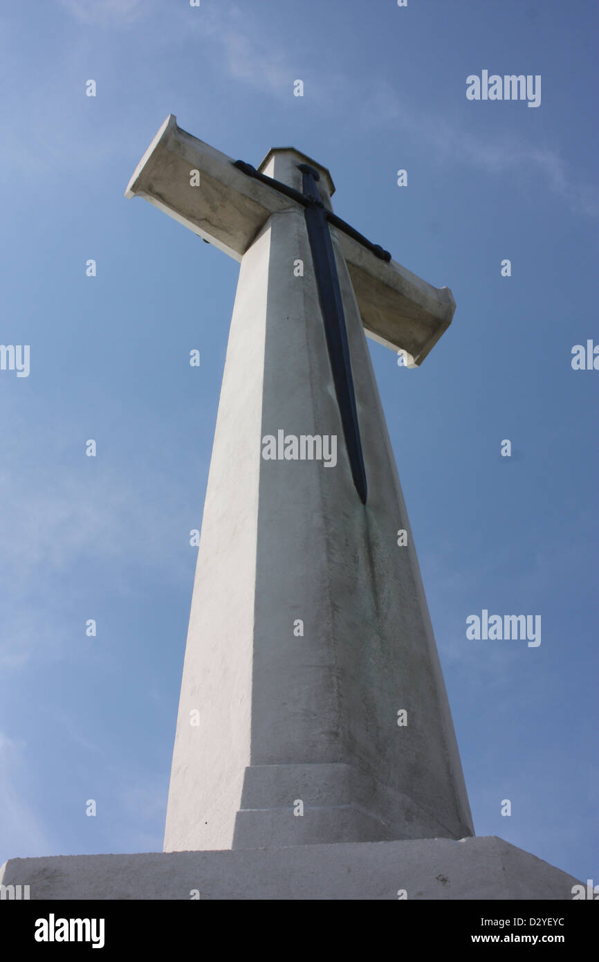 Kreuz des Opfers am Tyne Cot Friedhof Stockfoto