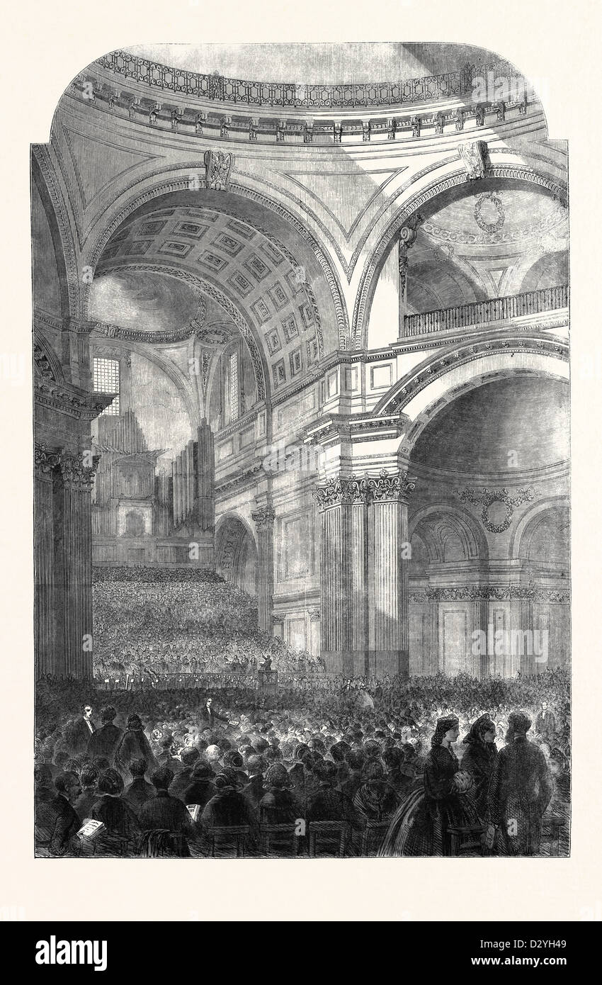 DIE LEISTUNG DES MESSIAS IN ST. PAULS KATHEDRALE 1861 Stockfoto