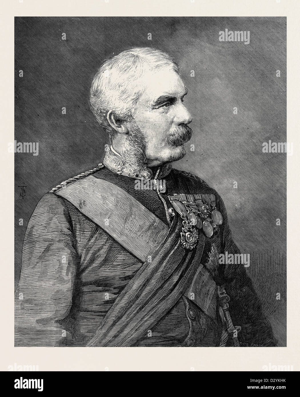 GENERAL SIR FREDERICK PAUL HAINES G.C.B. C.I.S OBERBEFEHLSHABER DER ARMEE IN INDIEN 1879 Stockfoto