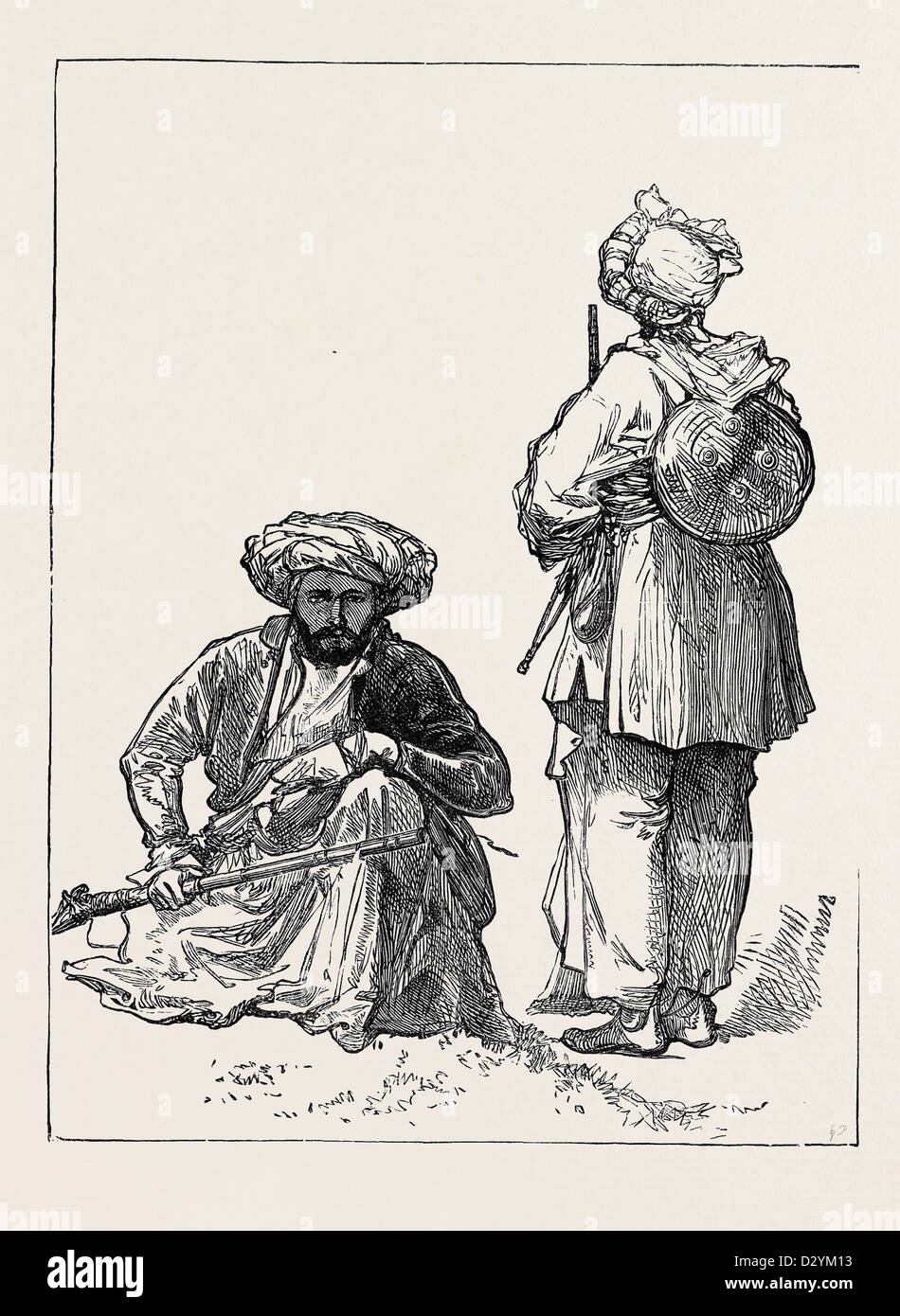 DER AFGHANISTAN-KRIEG: GHILZAI KRIEGER 1879 Stockfoto