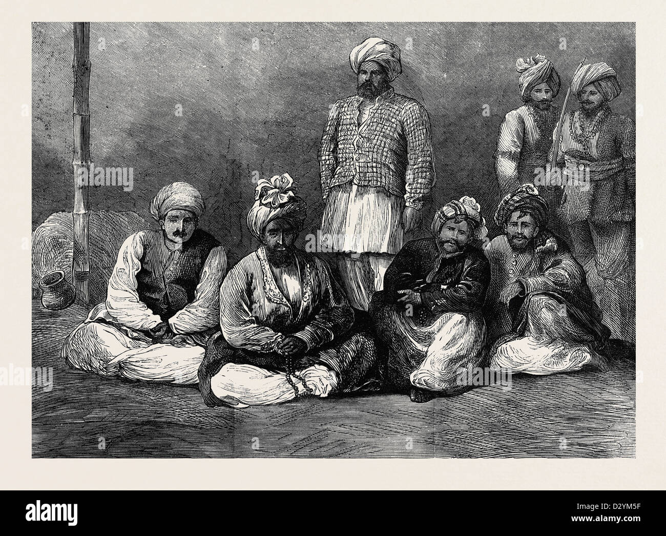 DER AFGHANISTAN-KRIEG: GEFANGENEN AM JELLALABAD 1879 Stockfoto