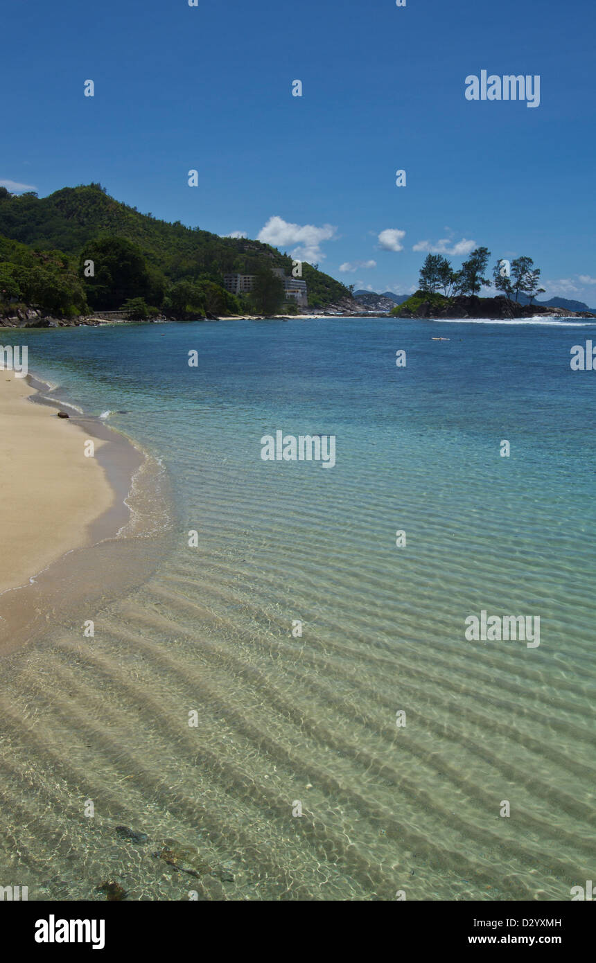 Port Glaud Petite Ile Insel Mahe Seychellen Stockfoto