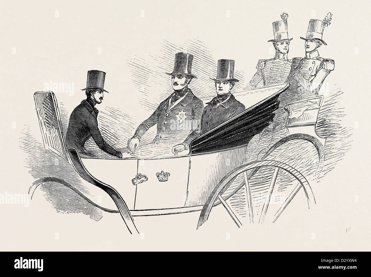 DER KAISER VON RUSSLAND, DER KÖNIG VON SACHSEN UND PRINZ ALBERT, BEI ASCOT-RENNEN Stockfoto