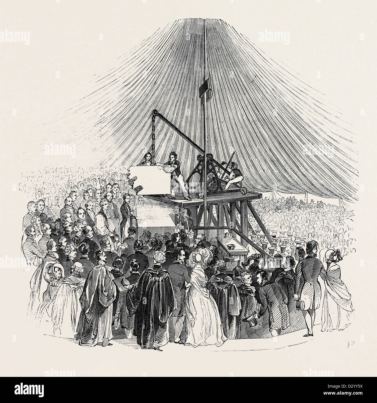 SEINER KÖNIGLICHEN HOHEIT PRINZ ALBERT DIE GRUNDSTEINLEGUNG DES NEUEN KRANKENHAUSES FÜR VERBRAUCH, ETC., FULHAM ROAD Stockfoto