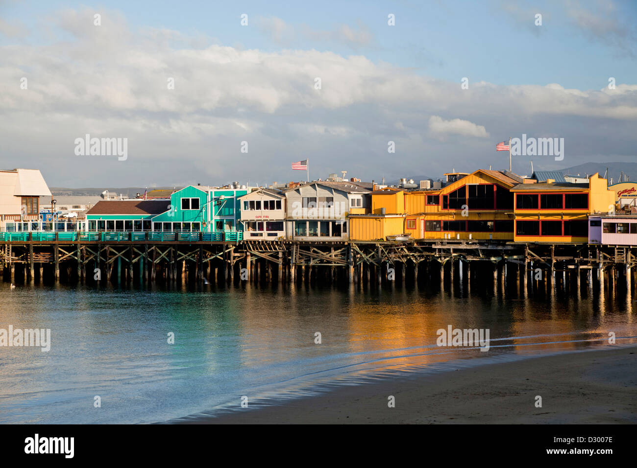 Alten Fishermans Wharf in Monterey, Kalifornien, Vereinigte Staaten von Amerika, USA Stockfoto