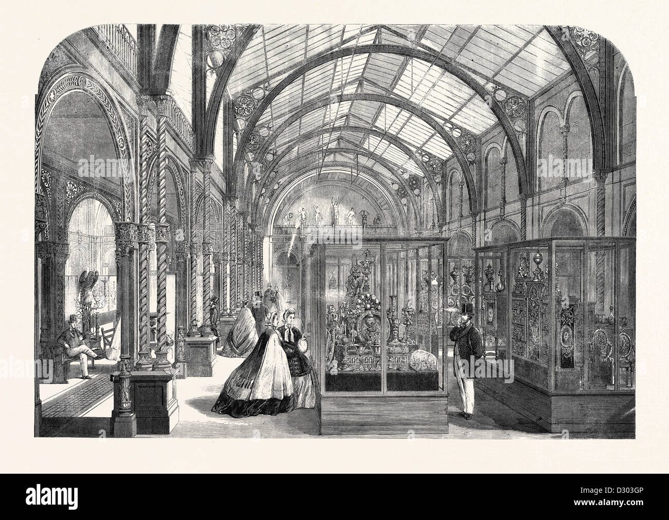 DIE LEIHGABEN VON KUNSTWERKEN IM SOUTH KENSINGTON MUSEUM 1862 Stockfoto