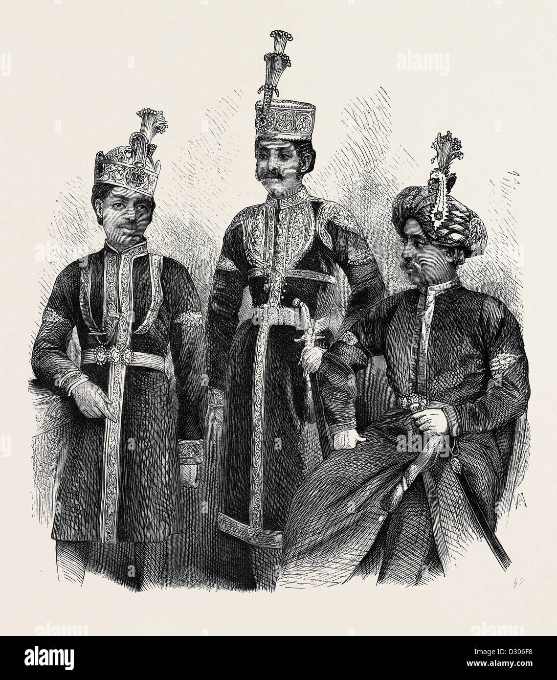 SEINE HOHEIT DEN NAZIM NAWAB VON BENGAL, BEHAR, UND ORISSA UND SEINE SÖHNE, 1870 Stockfoto