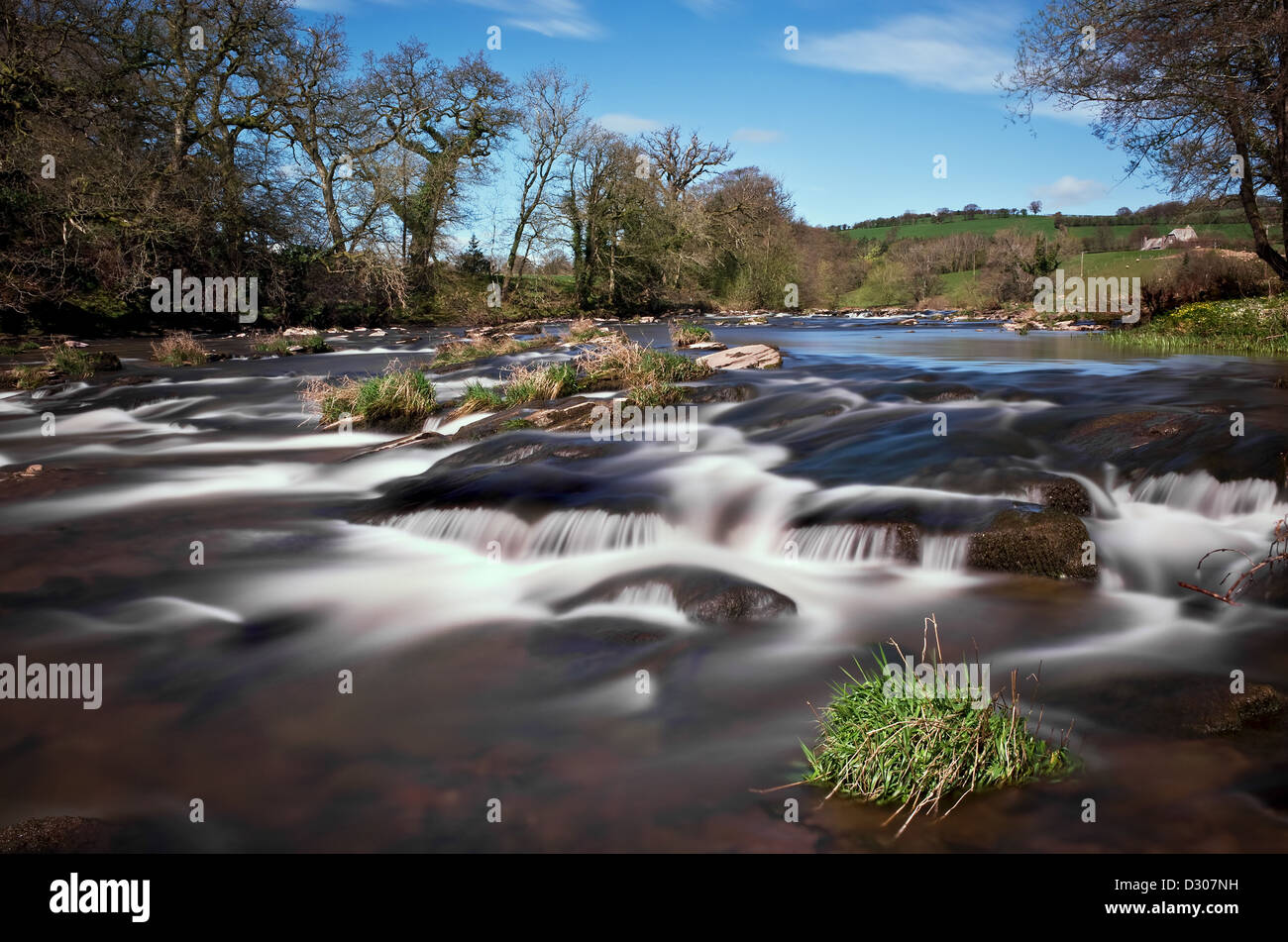 Brecon Becons Nationalpark, Wales - Fluss Usk Stockfoto