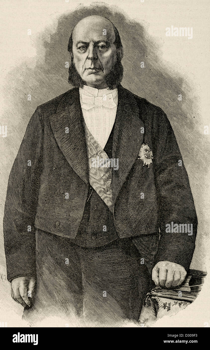 Pierre Jules Baroche (1802-1870). Französischer Staatsmann. Gravur unseres Jahrhunderts, 1883. Stockfoto Pierre Jules Baroche (1802-1870). Französischer Staatsmann. Gravur unseres Jahrhunderts, 1883. Stockfoto