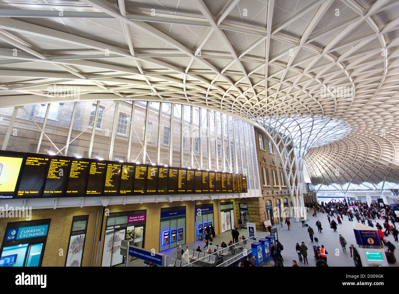 Kings Cross Bahnhof in London. Stockfoto
