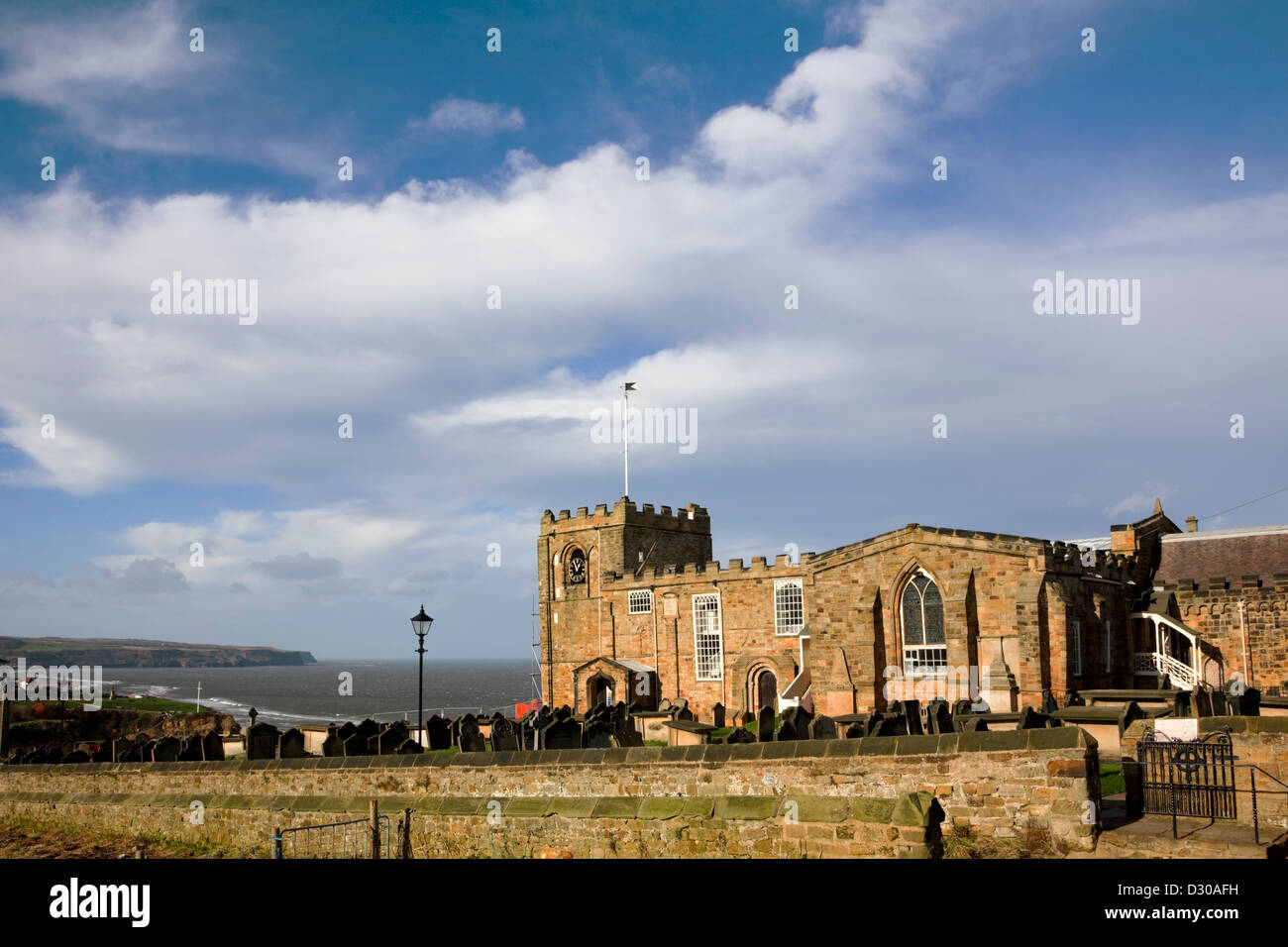Die Pfarrei St. Marienkirche, Whitby, North Yorkshire, England. Stockfoto
