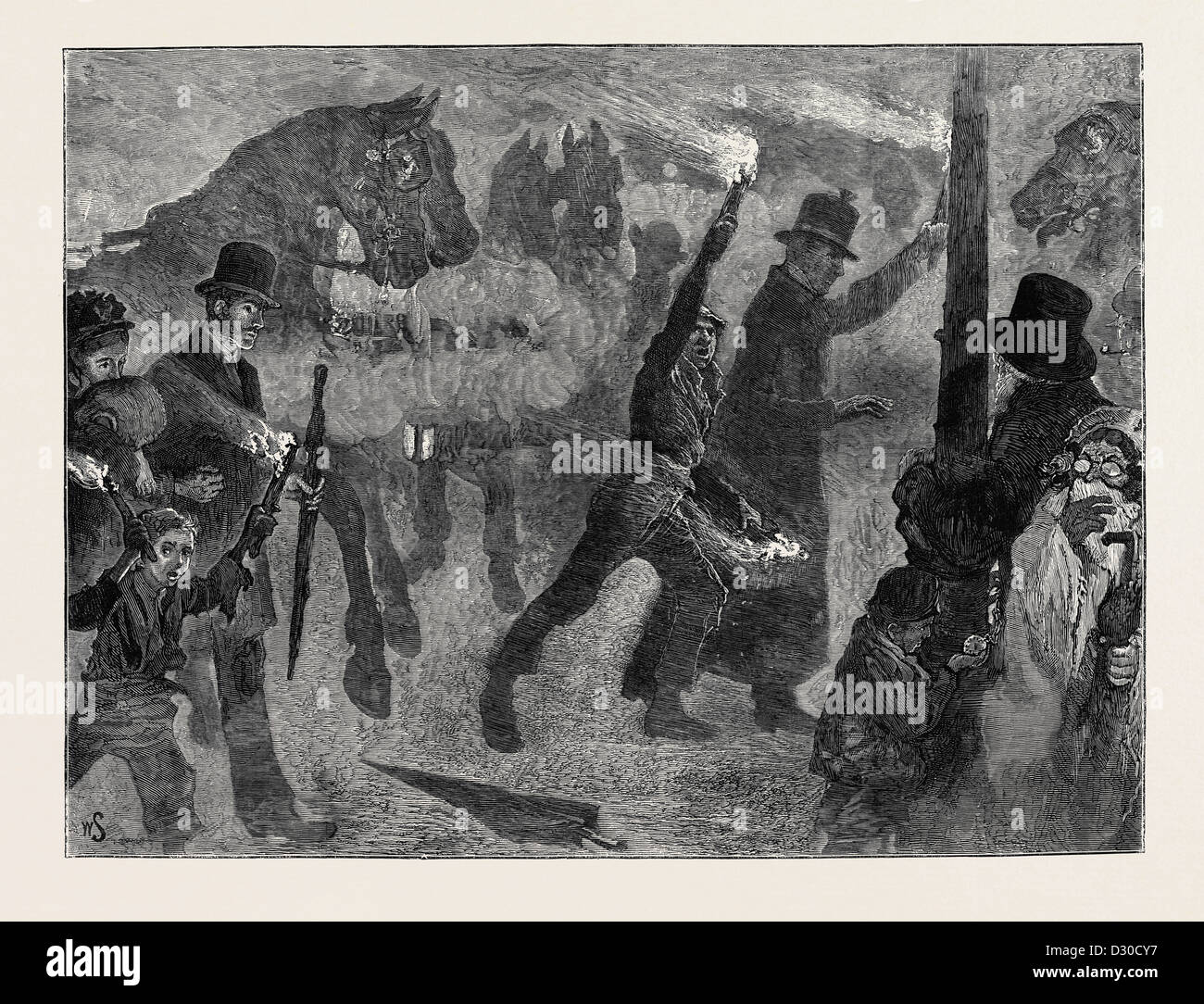 LONDON-SKIZZEN, EIN NOVEMBER-NEBEL Stockfoto