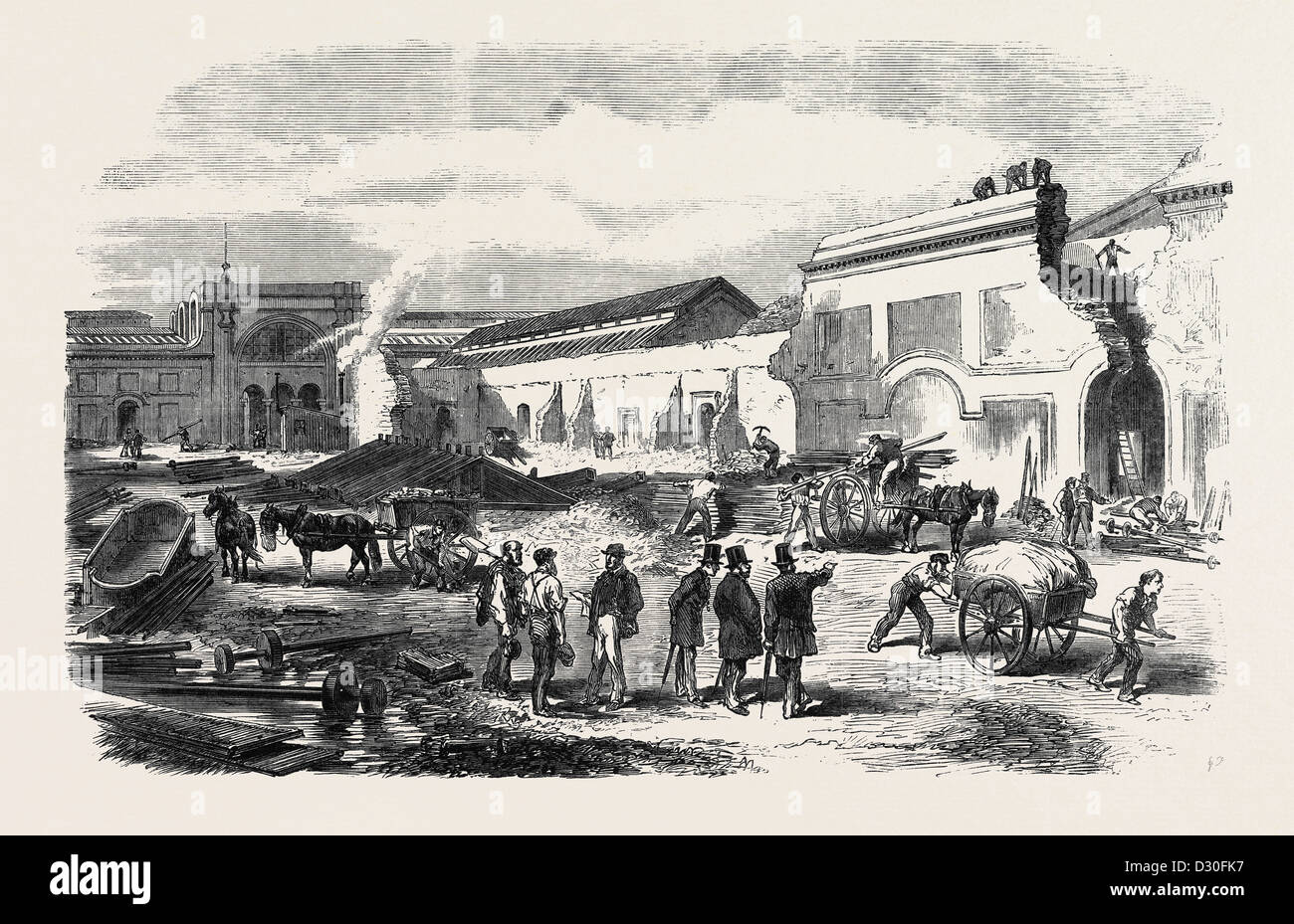 ABRISS DES PARIS AUSSTELLUNGSGEBÄUDES CENTRAL GARDEN 1868 Stockfoto ABRISS DES PARIS AUSSTELLUNGSGEBÄUDES CENTRAL GARDEN 1868 Stockfoto