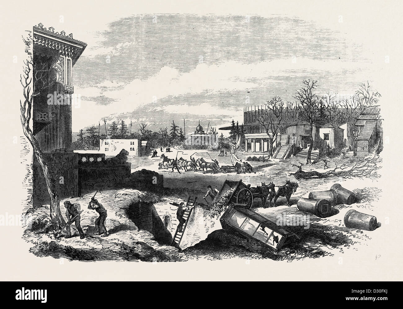 ABRISS DES PARIS AUSSTELLUNG GEBÄUDES PARQUE 1868 Stockfoto