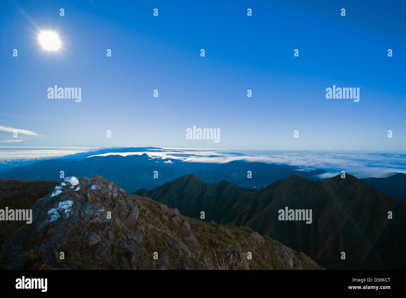 Blick vom Gipfel des Volcan Baru, Panama Stockfoto