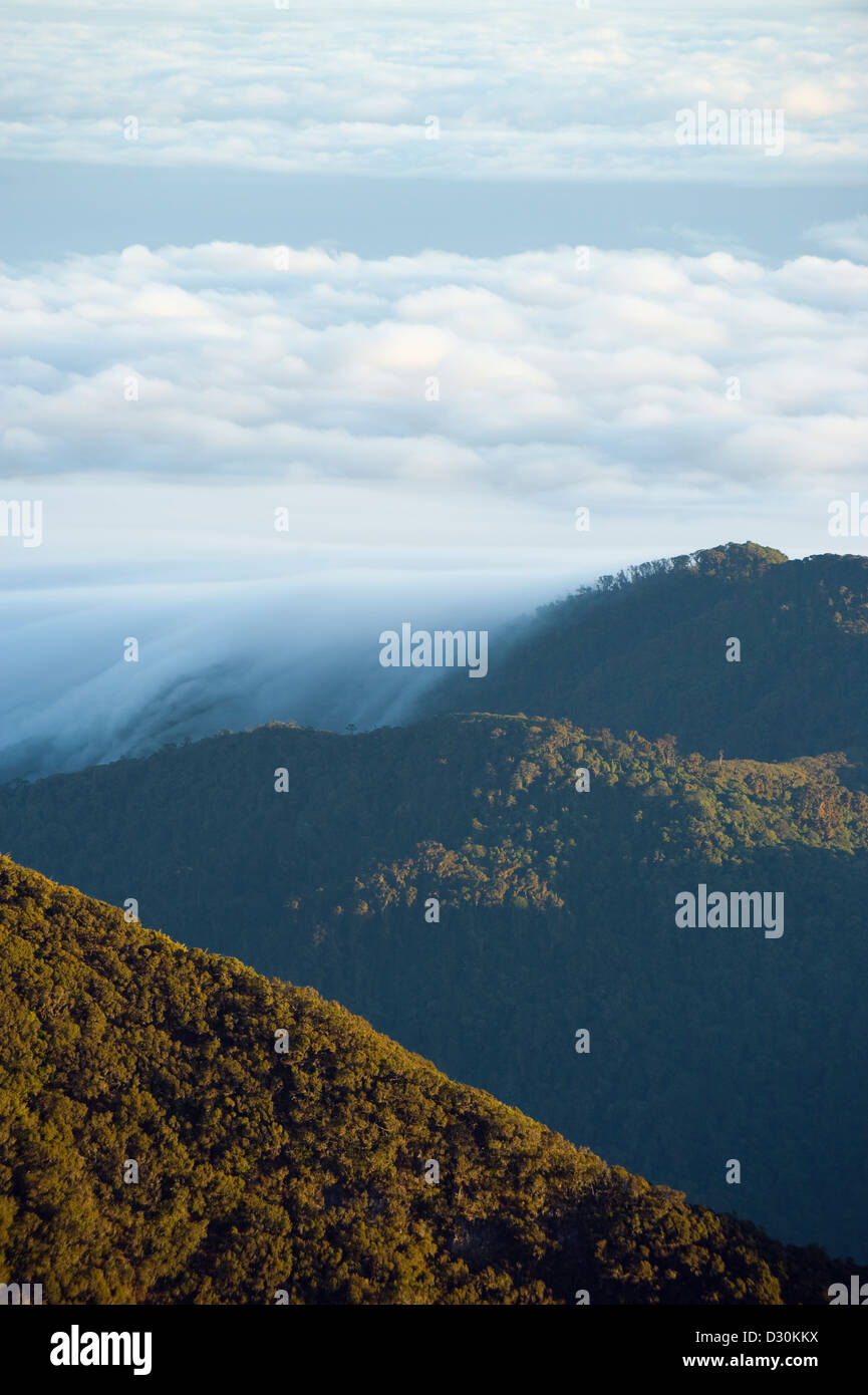 Blick vom Gipfel des Volcan Baru, Volcan Baru National Park, Chiriqui Provinz, Panama, Mittelamerika Stockfoto