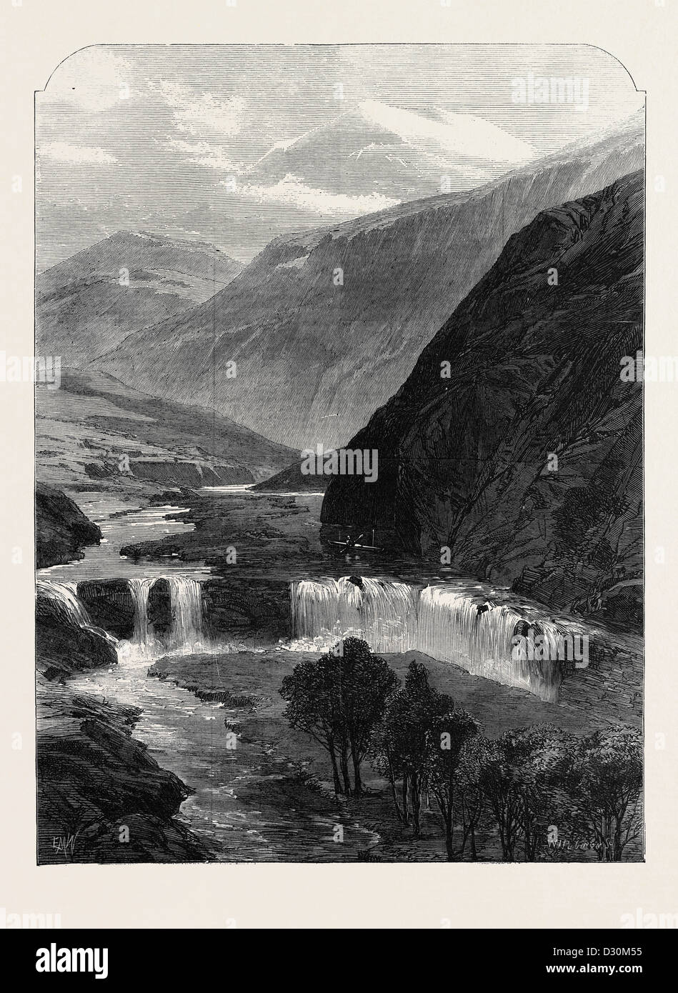 DIE QUELLE DES JORDAN 1869 Stockfoto
