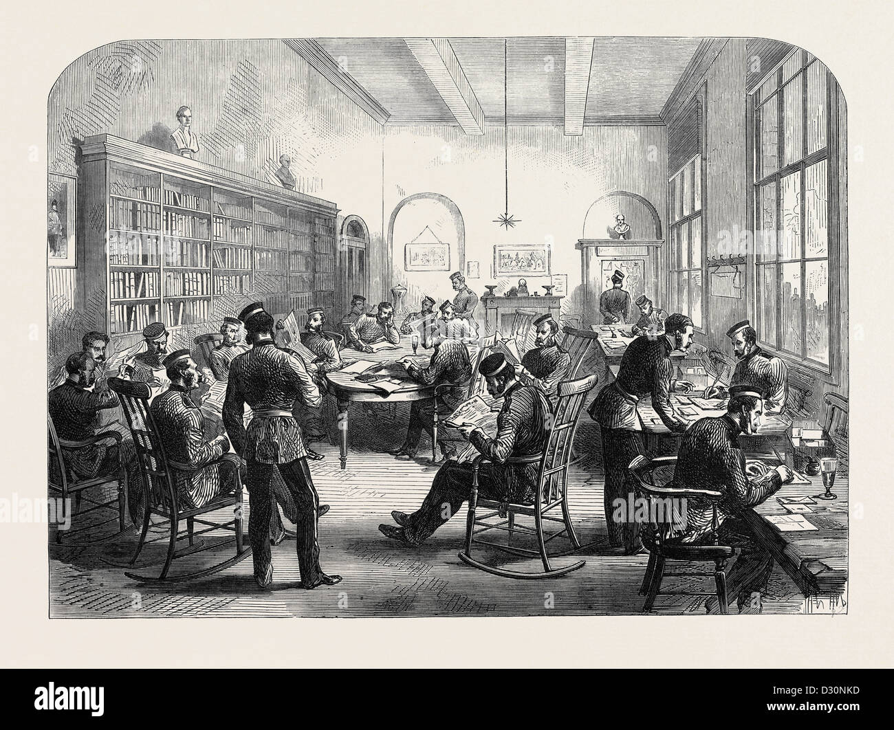 DER WACHEN INSTITUT VAUXHALL BRIDGE ROAD LONDON READING ROOM 1869 UK Stockfoto