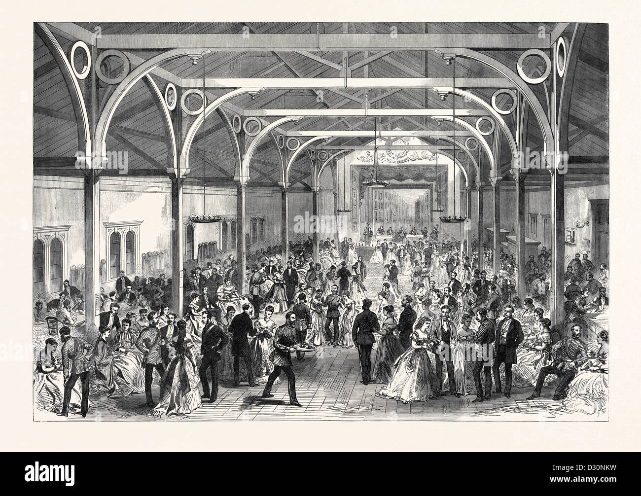 DER WACHEN INSTITUT VAUXHALL BRIDGE ROAD LONDON: BALL ROOM 1869 GROßBRITANNIEN Stockfoto